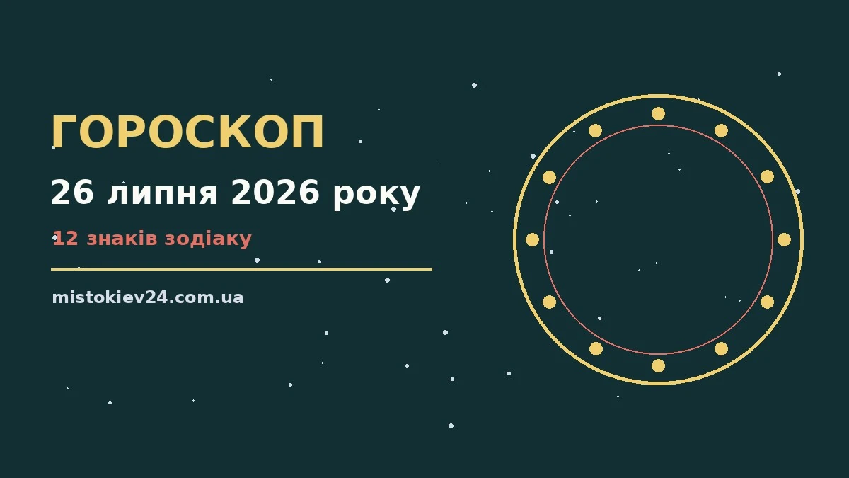 Щоденний гороскоп на 26 липня 2026 року: енергія дня, плани та корисні звички
