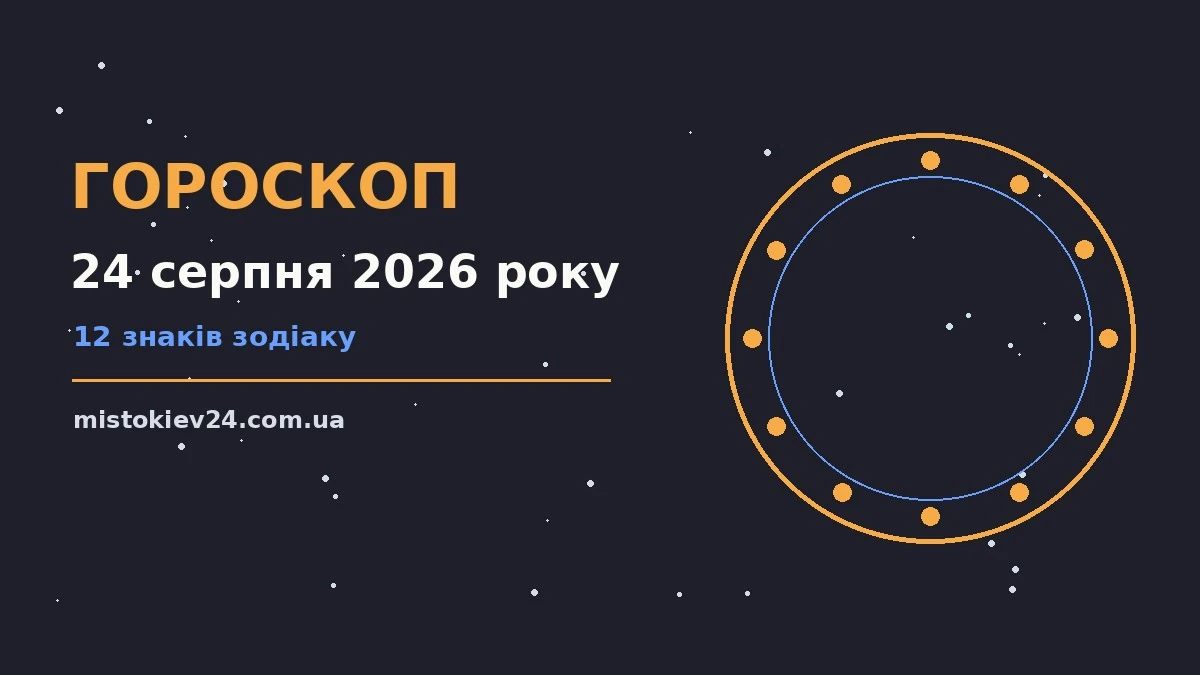 Зодіакальний календар із нотатками та фінансовими планами на 24 серпня 2026 року