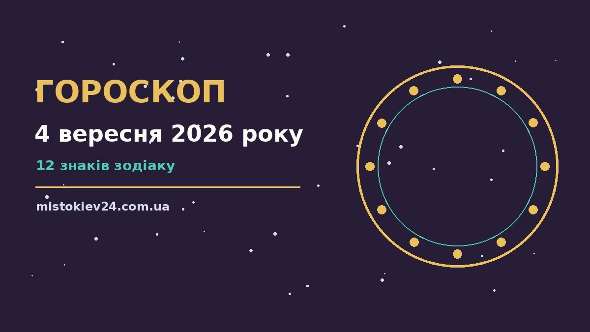 Гороскоп на 4 вересня 2026 року: на що звернути увагу для планів і важливих справ